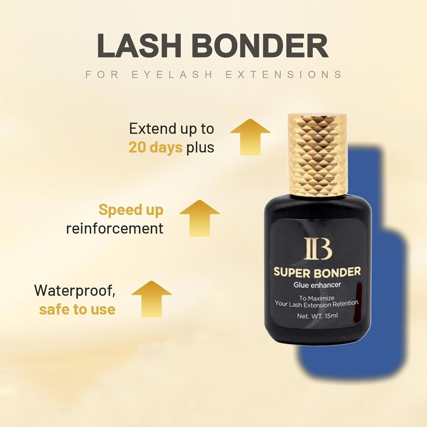 IB Super Bonder Fixing Agent for Eyelashes Extensions Primer for Lash Glue Help Korea IBeauty Adhesive Hardener Professional 15ml