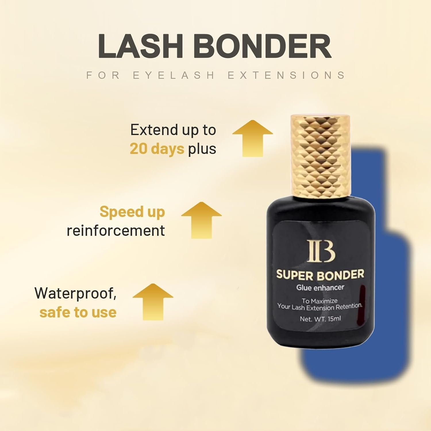 IB Super Bonder Fixing Agent for Eyelashes Extensions Primer for Lash Glue Help Korea IBeauty Adhesive Hardener Professional 15ml