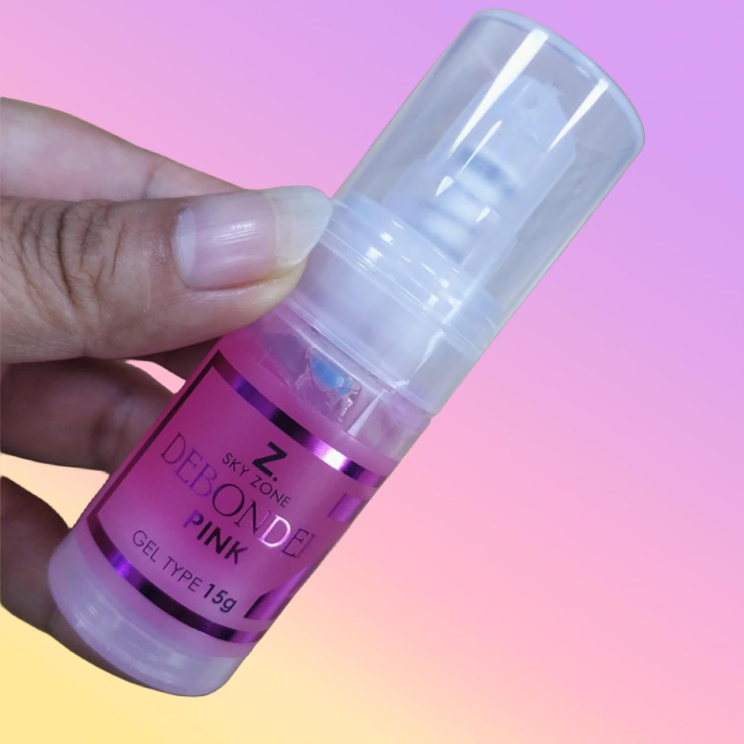 Sky Zone Gel Remover 15ml Grafting Eyelash Adhesive Gel Removing for Eyelash extension Glue Pink 5PCS