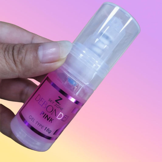 Sky Zone Gel Remover 15ml Grafting Eyelash Adhesive Gel Removing for Eyelash extension Glue Pink 5PCS