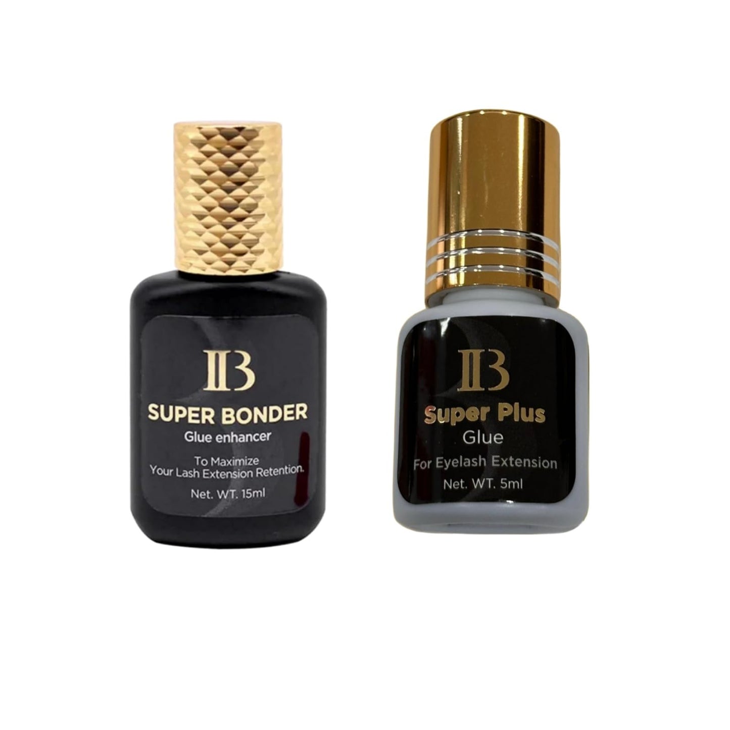 2 Bottles Korea Original IBeauty Eyelash Extensions Glue 15ml IB Primer Super Bonder False Lash Adhesive Glue Makeup Tools for Professional Salon Use