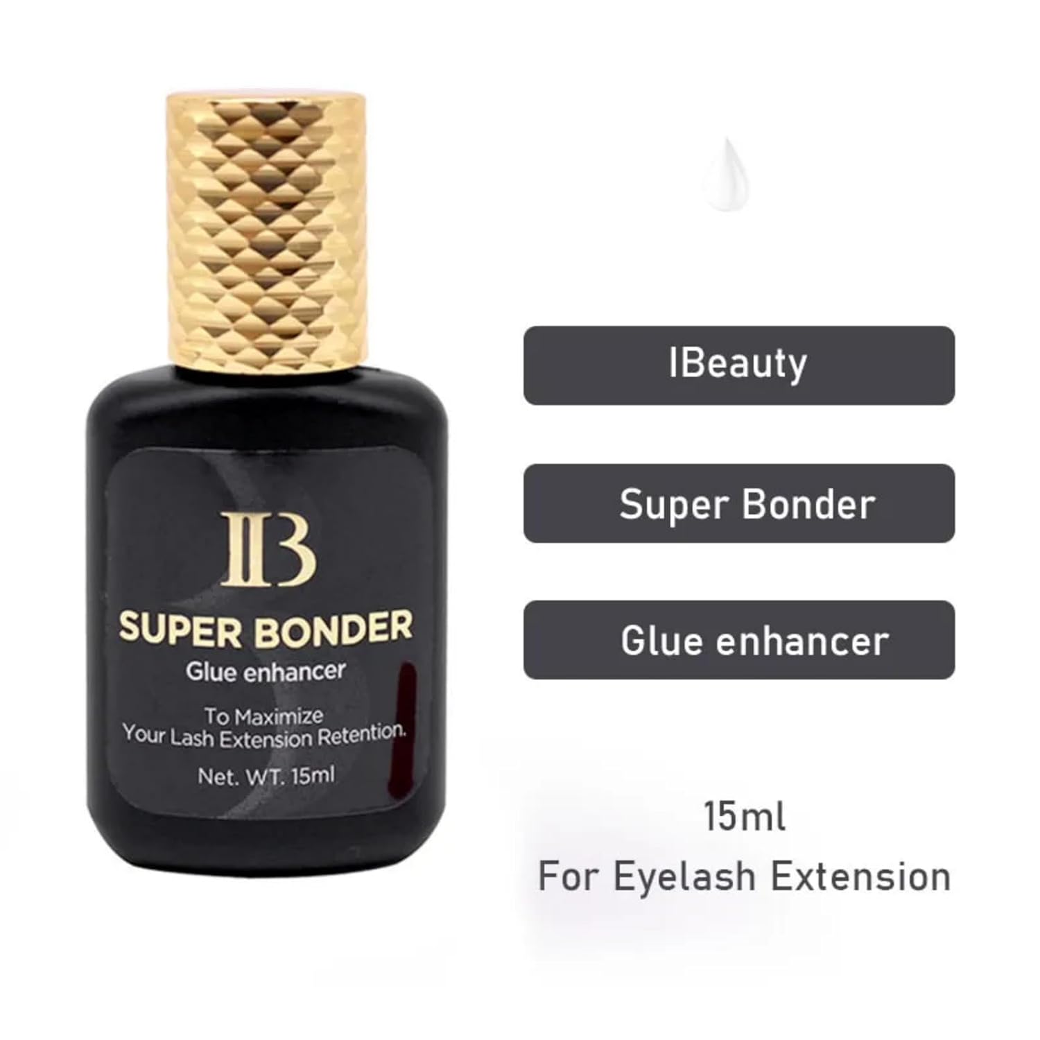 IB Super Bonder Fixing Agent for Eyelashes Extensions Primer for Lash Glue Help Korea IBeauty Adhesive Hardener Professional 15ml