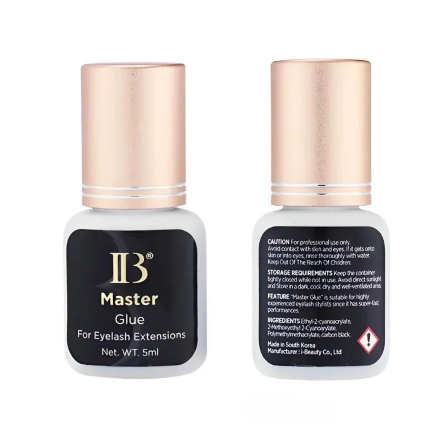 2 Bottles Korea Original IBeauty Eyelash Extensions Glue 15ml IB Primer Super Bonder False Lash Adhesive Glue Makeup Tools for Professional Salon Use