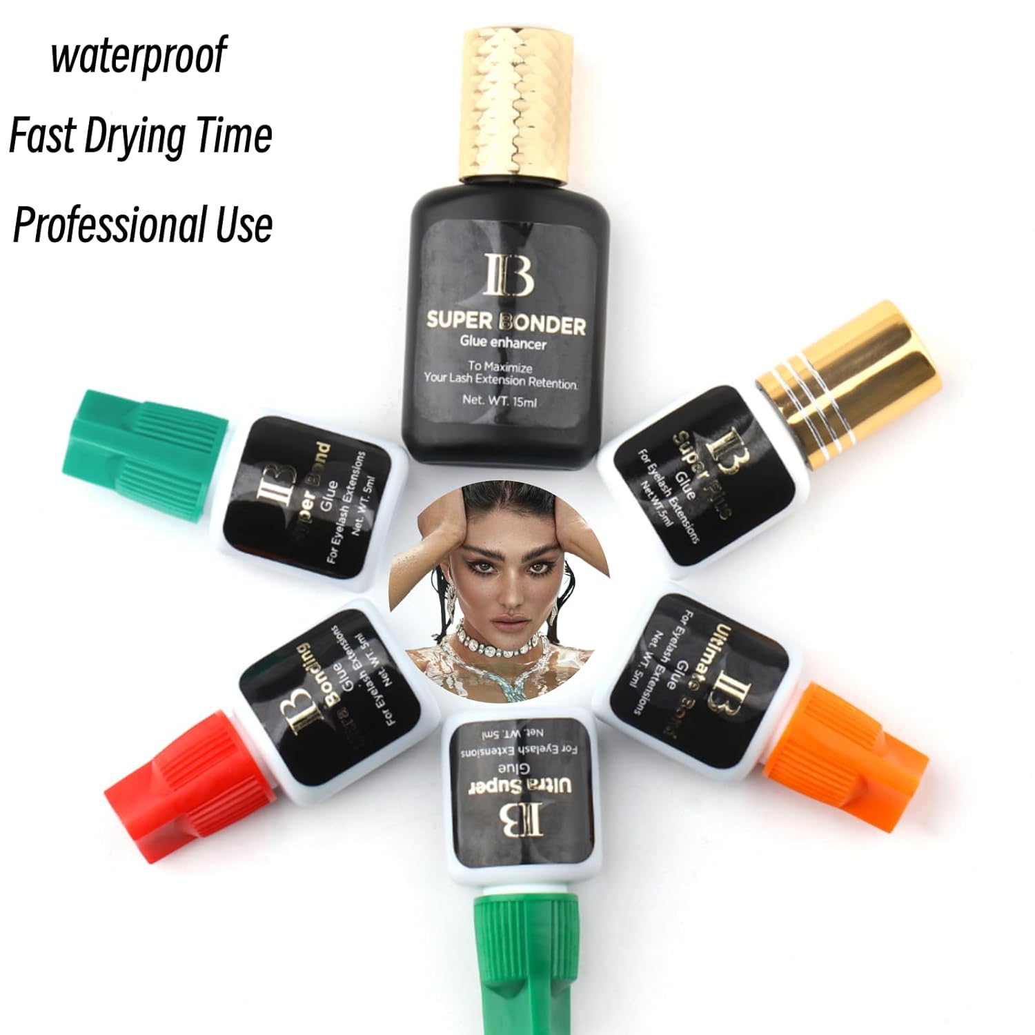 Lava Lash 1 PCS Eyelash Extensions Ibeauty Ultra Super Glue 5ml, Semi-Permanent Eyelash Extension Glue, 1-2 Sec Drying Time, Keep 5-6 Weeks