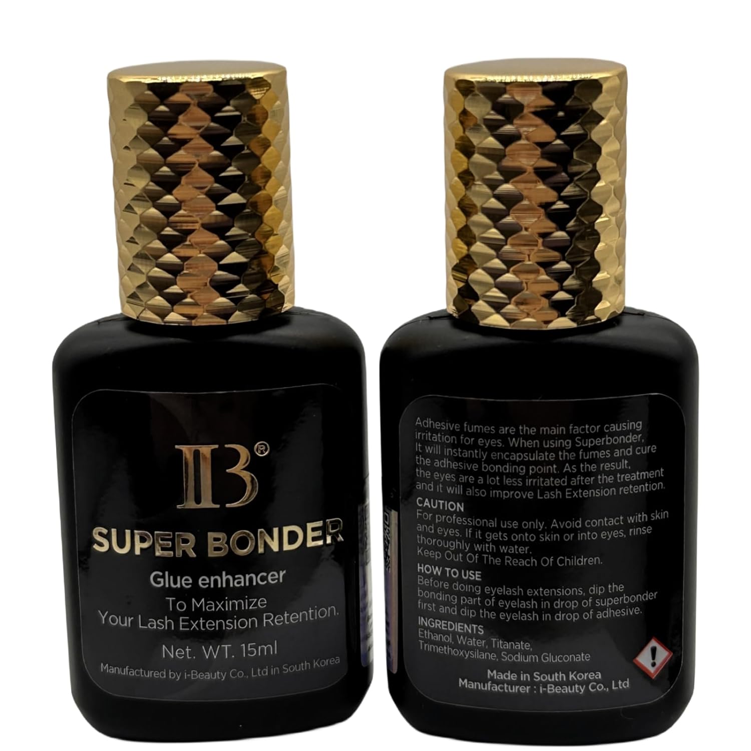 IB Super Bonder Fixing Agent for Eyelashes Extensions Primer for Lash Glue Help Korea IBeauty Adhesive Hardener Professional 15ml